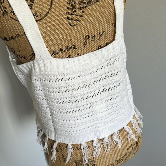 No Boundaries Sweater Tank Top with Fringe Hem Sz XL (15-17) NWT - Picture 7 of 12